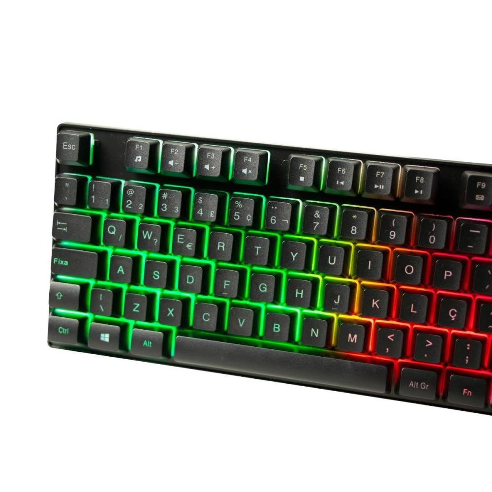 Teclado Gamer Multimidia Fortrek BlackFire New Preto