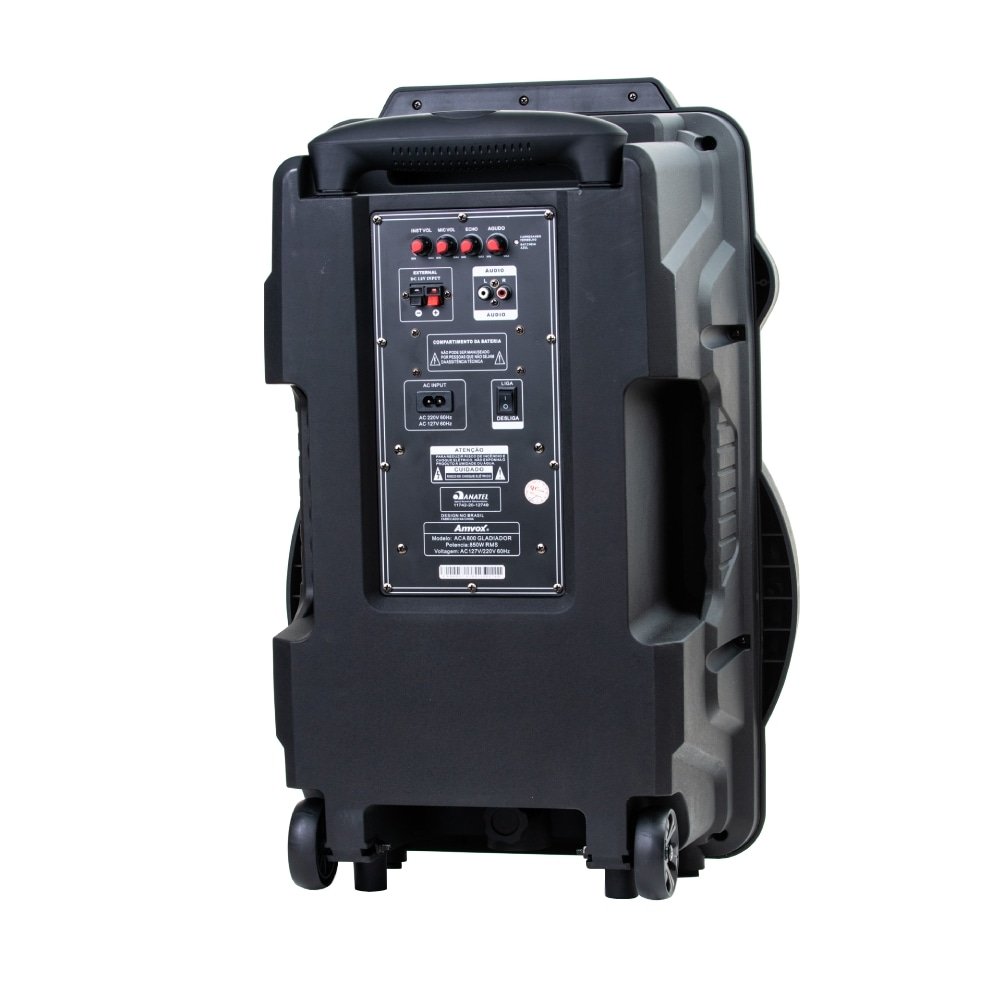 Caixa Amplificada Amvox ACA-800 Gladiador USB/Microfone/Cartão, Bluetooth 850W