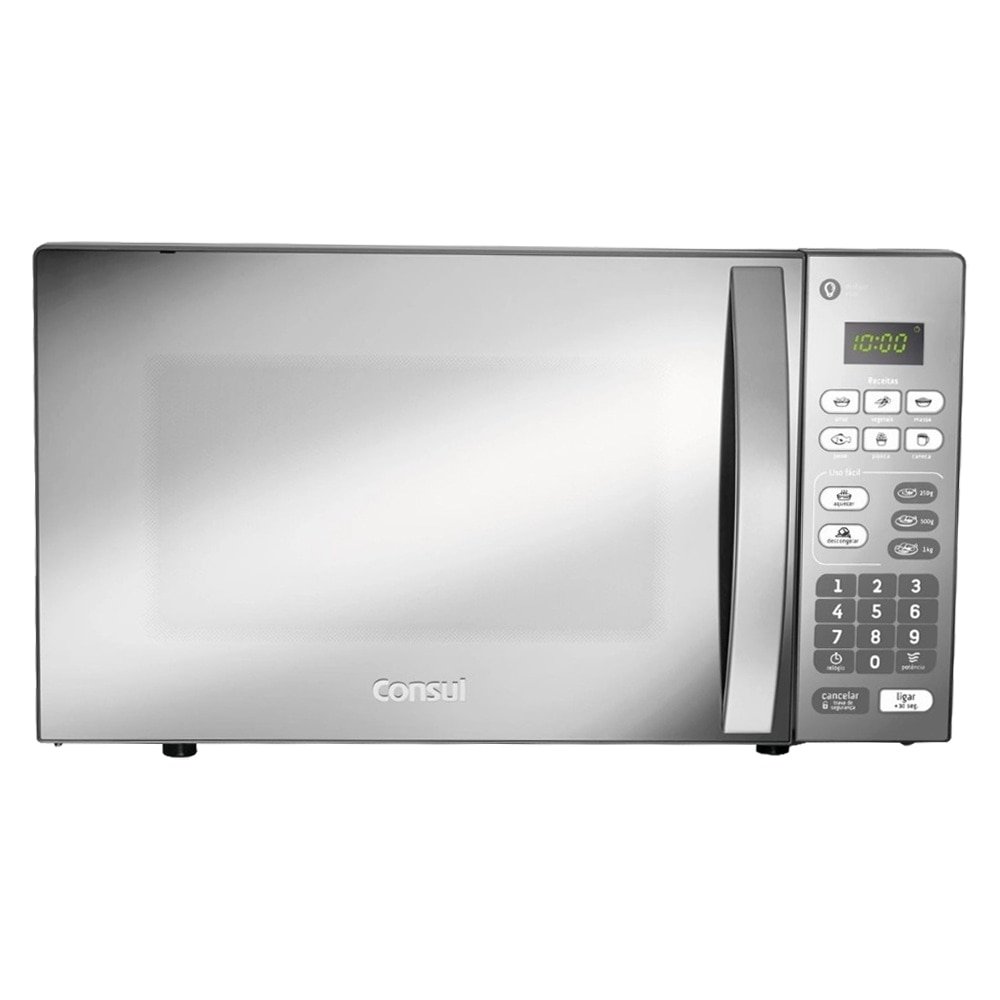 Micro-Ondas Consul 20 Litros CM020BF - Função Descongelar, Espelhado, Design Moderno, Cinza, 220V