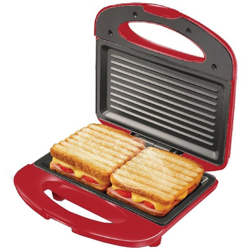 Sanduicheira Grill Mondial S-19 Premium, Antiaderente, 800W, Vermelha, 220V