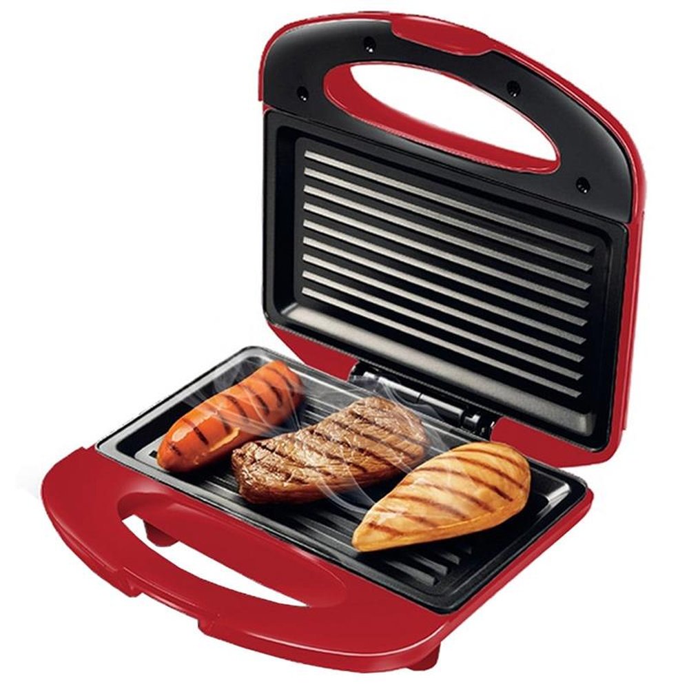 Sanduicheira Grill Mondial S-19 Premium, Antiaderente, 800W, Vermelha, 220V