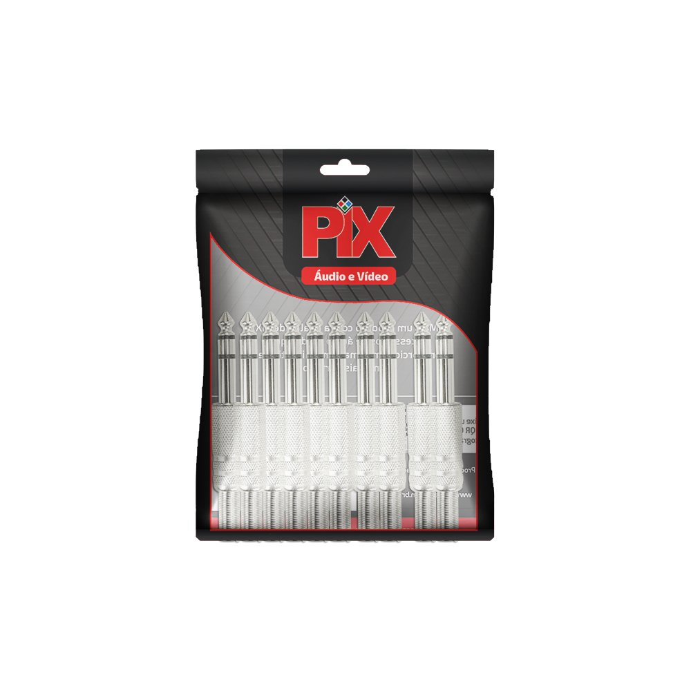 Plug P10 Níquel - P10 Estéreo Com Mola