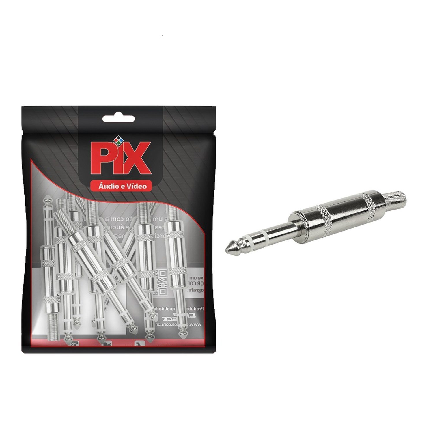 Plug P10 Classic Profissional- P10 Estéreo Com Mola