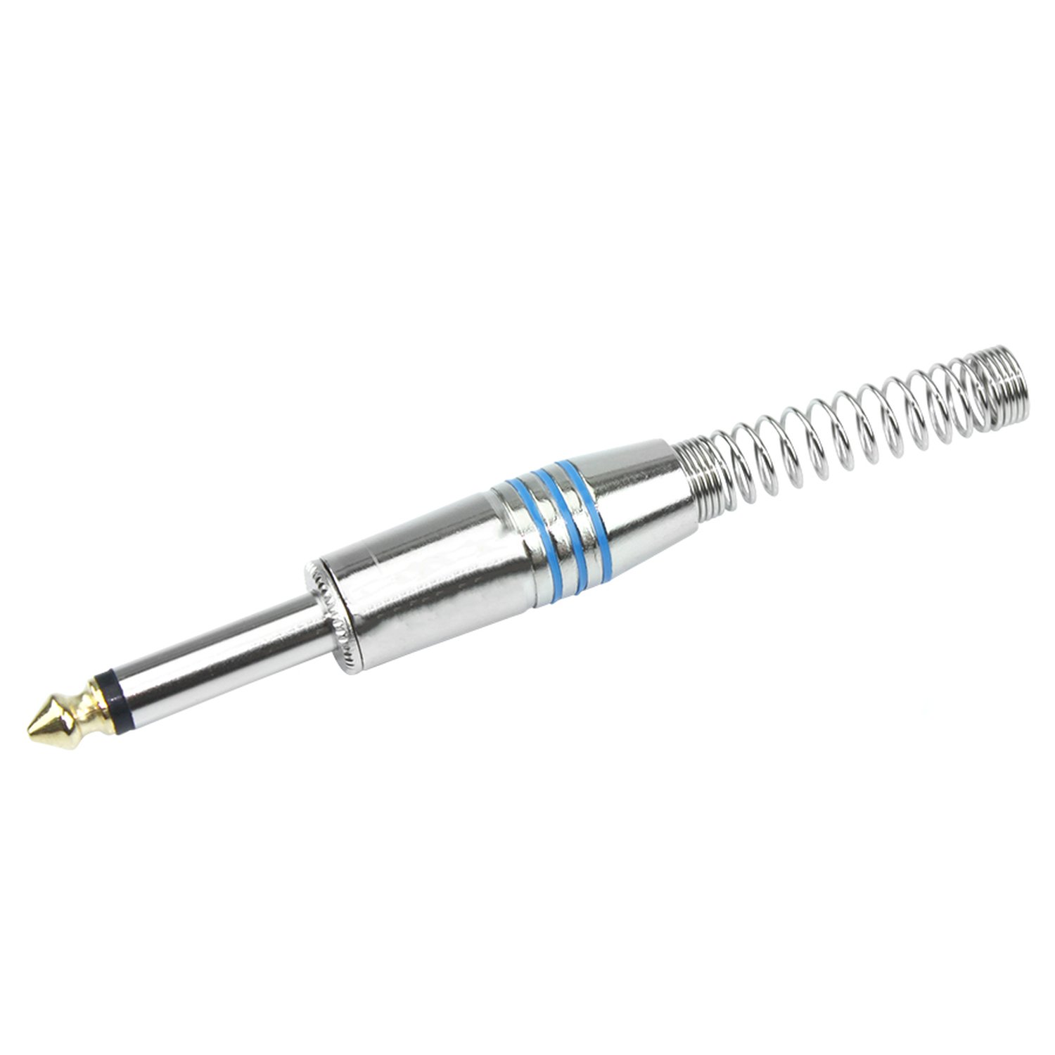 Plug P10 Metal - P10 Com Mola Metal Premium - Azul Versão Mono
