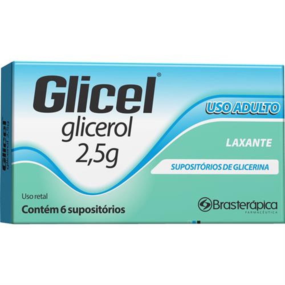 Glicel Adulto 2,254G Com 6 Supositorio - BRASTERAPICA