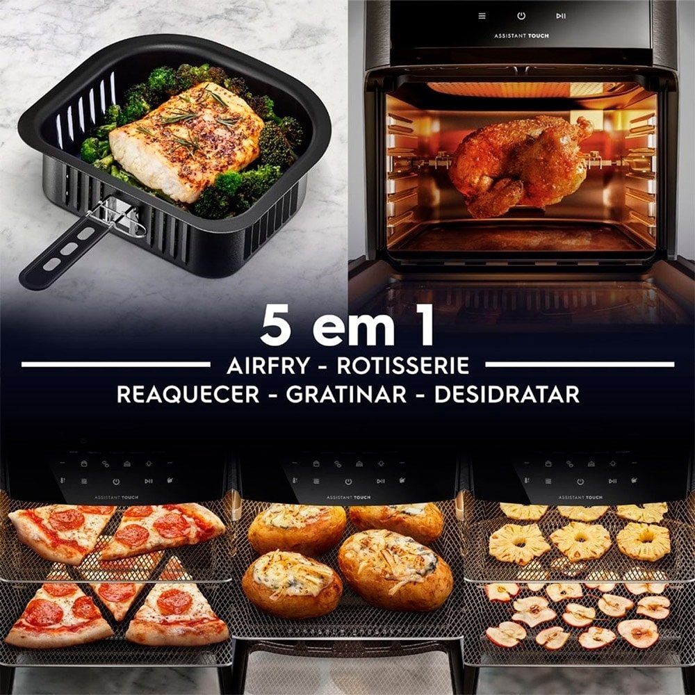 Fritadeira Air Fryer Electrolux EAF90 Oven Digital | 12 Litros, 1700W, Grafite, 110V