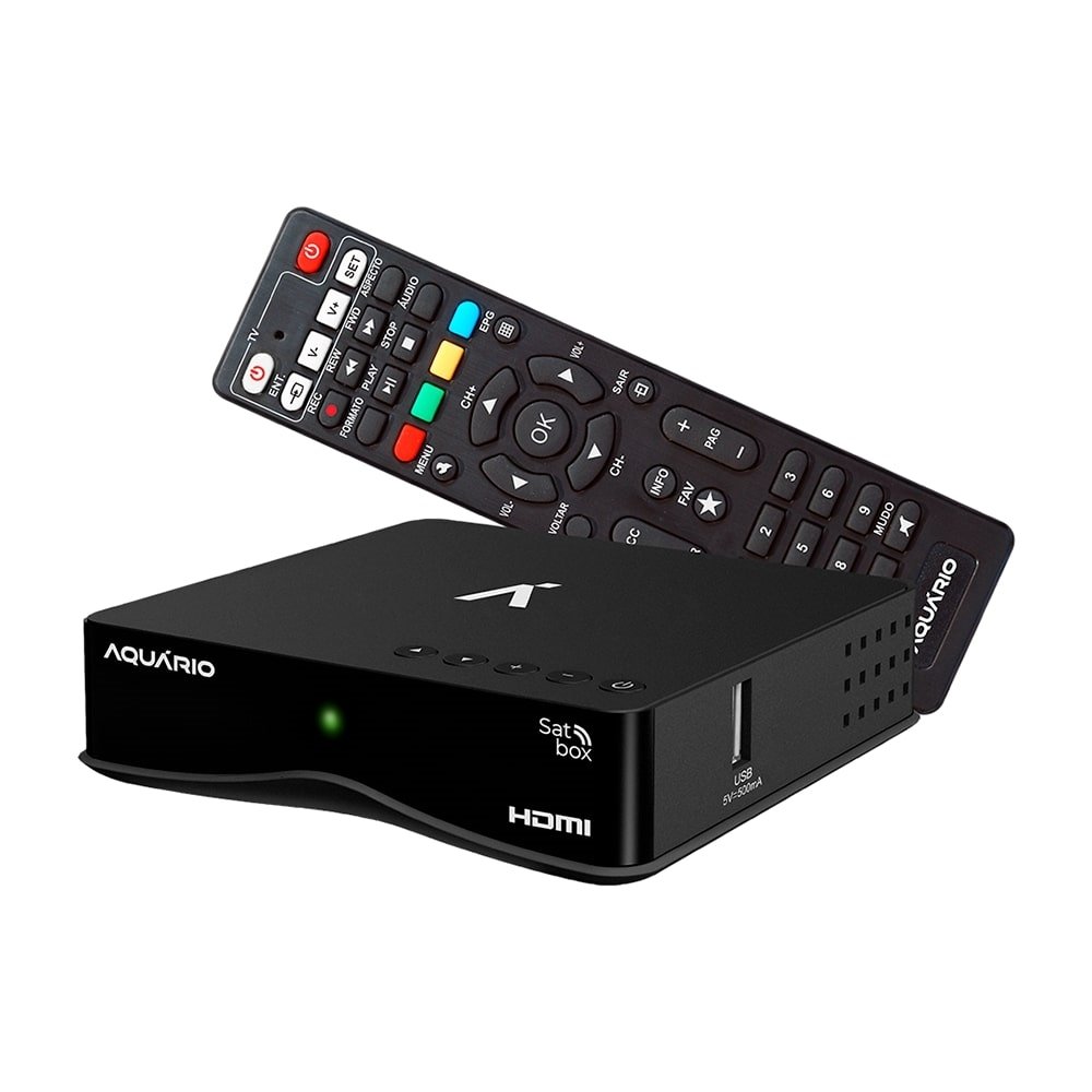 Kit Antena Aquário KU DTH-9060 com Receptor Digital +Cabo Coaxial+LNBF Universal 60cm