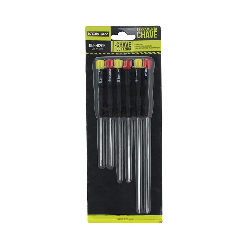 Chave Fenda Precisão Com 6 Peças (telecomunicação) 206 Wester