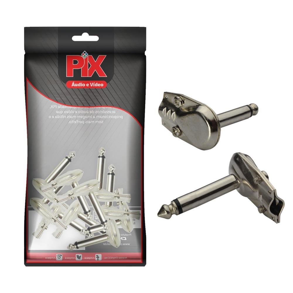 Plug P10 Metal - P10 Cachimbo Metal 90 Graus - Versão Mono