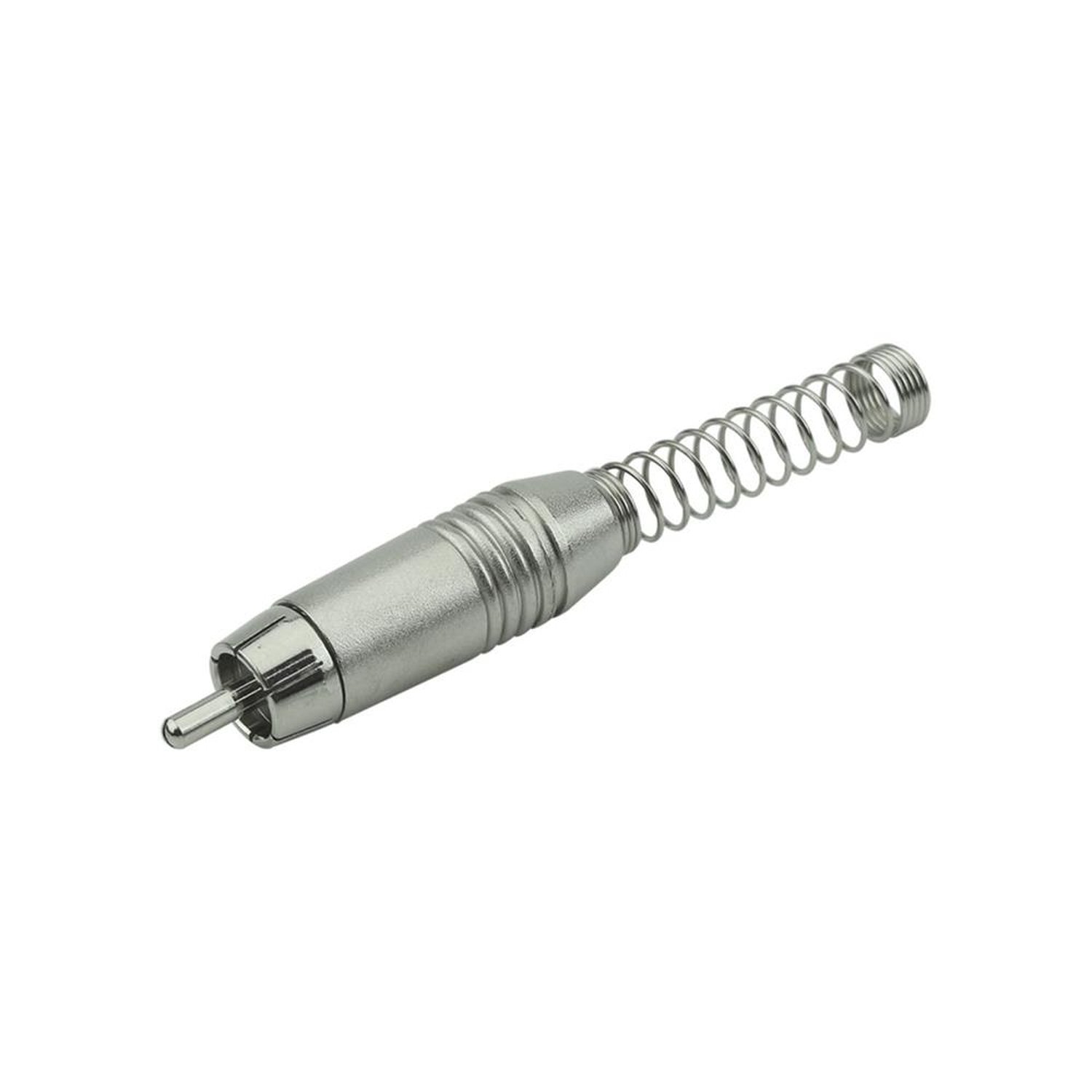 Plug RCA Mola - 6MM Profissional Com Mola - Metálico