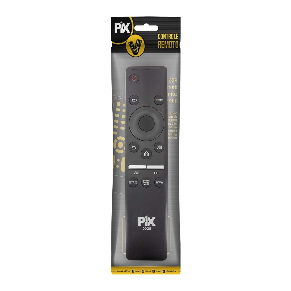 Controle Remoto Smart TV Compatível Samsung UN40KU6000/70MU6100 - 4K - Marca PIX