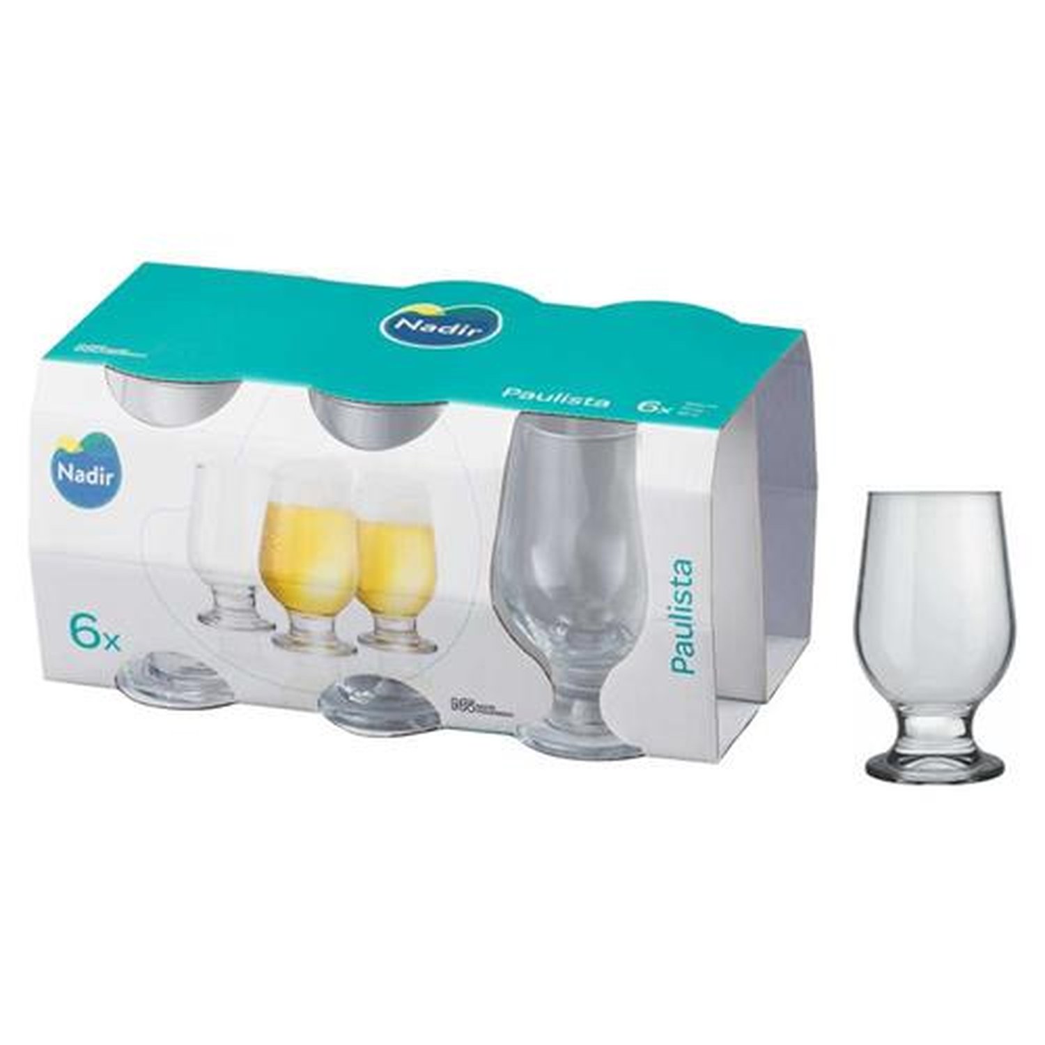 Taça Paulista 300Ml 6 Peças Cerveja Nadir