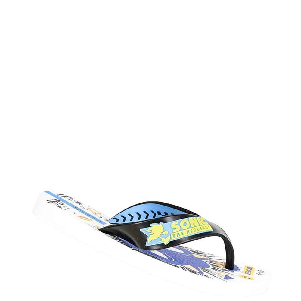 Chinelo Infantil Sonic 26958 Branco - Preto - Grade com 12 pares