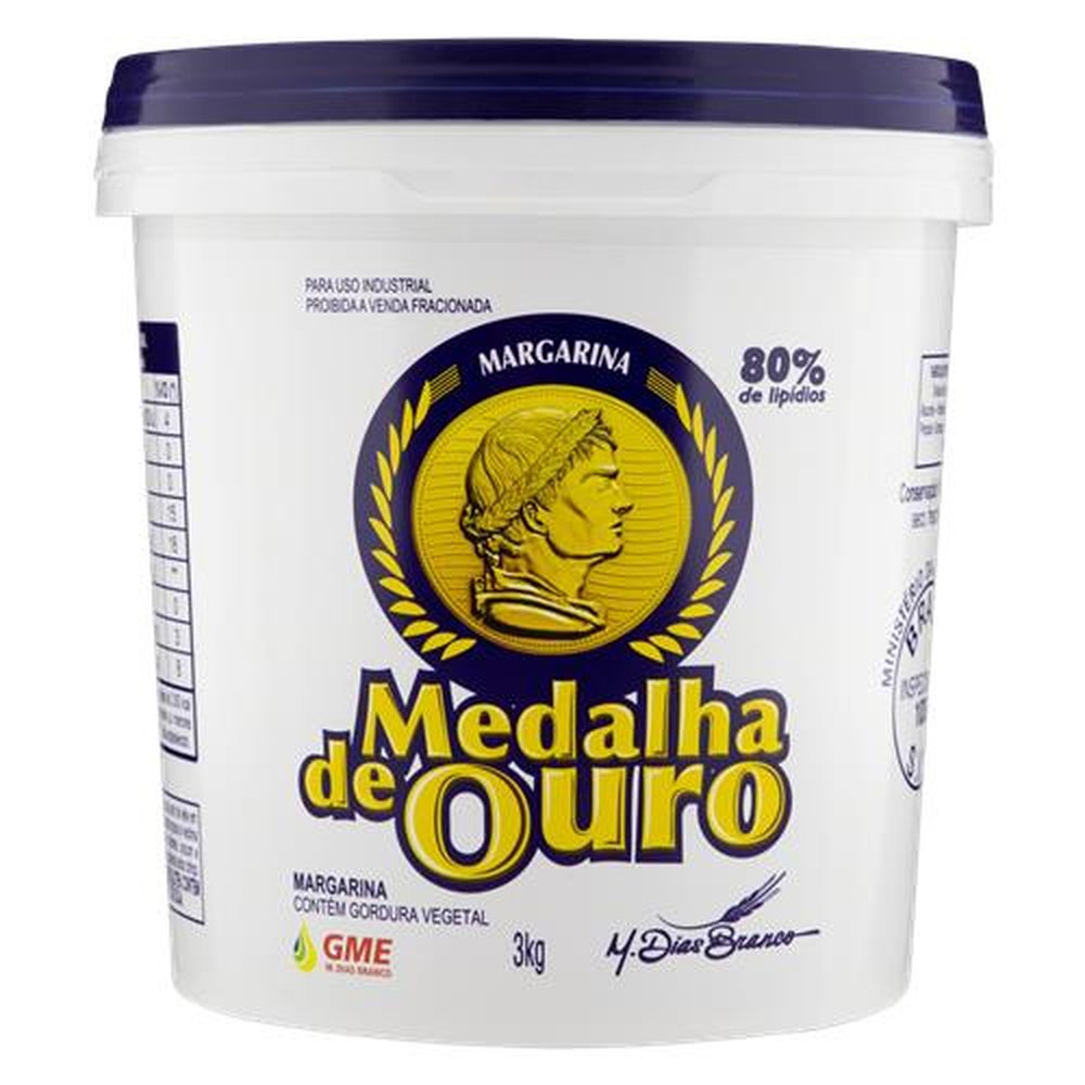 Margarina 80% Lipidios Medalha Ouro Balde 3Kg