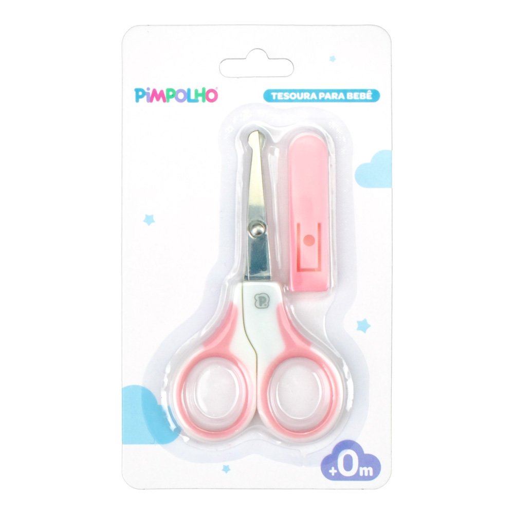 Kit Tesoura Para Bebê Feminino Pimpolho Caixa Com 12 Unidades.
