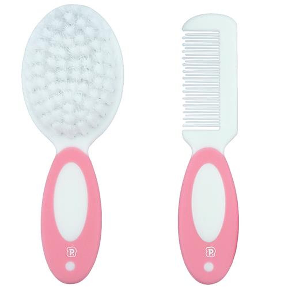 Kit Escova E Pente Para Bebê Feminino Pimpolho Com 12 Unidades.