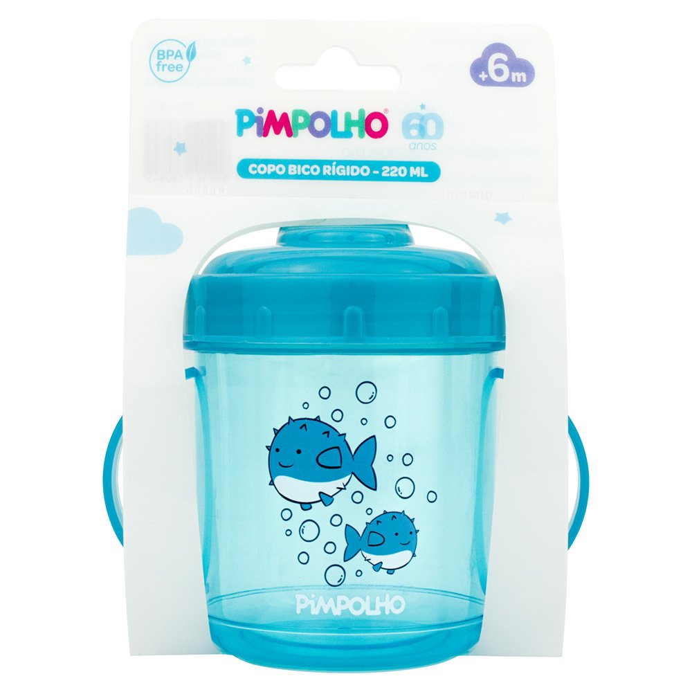 Kit Copo Bico Rígido 220Ml Masculino Pimpolho Com 6 Unidades.