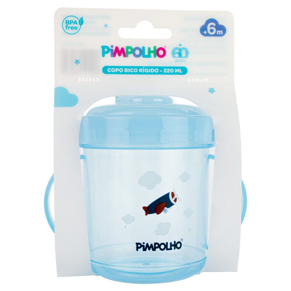 Kit Copo Bico Rígido 220Ml Masculino Pimpolho Com 6 Unidades.