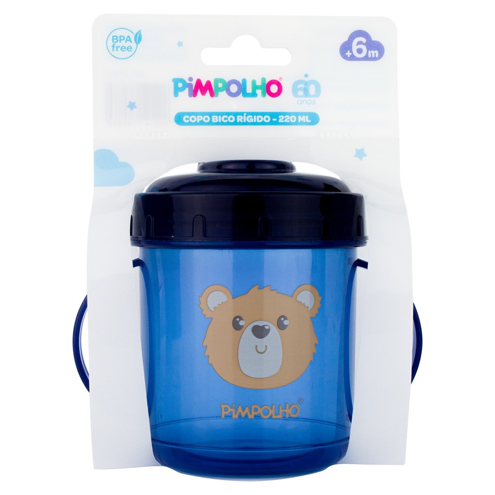 Kit Copo Bico Rígido 220Ml Masculino Pimpolho Com 6 Unidades.