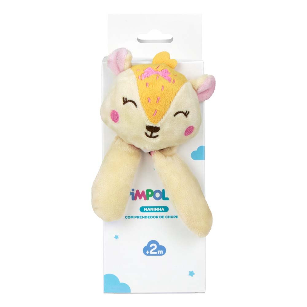 Kit Naninha Com Prendedor De Chupeta Tamanho Único Feminino Pimpolho Com 8 Unidades.