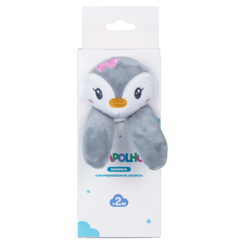 Kit Naninha Com Prendedor De Chupeta Tamanho Único Feminino Pimpolho Com 8 Unidades.