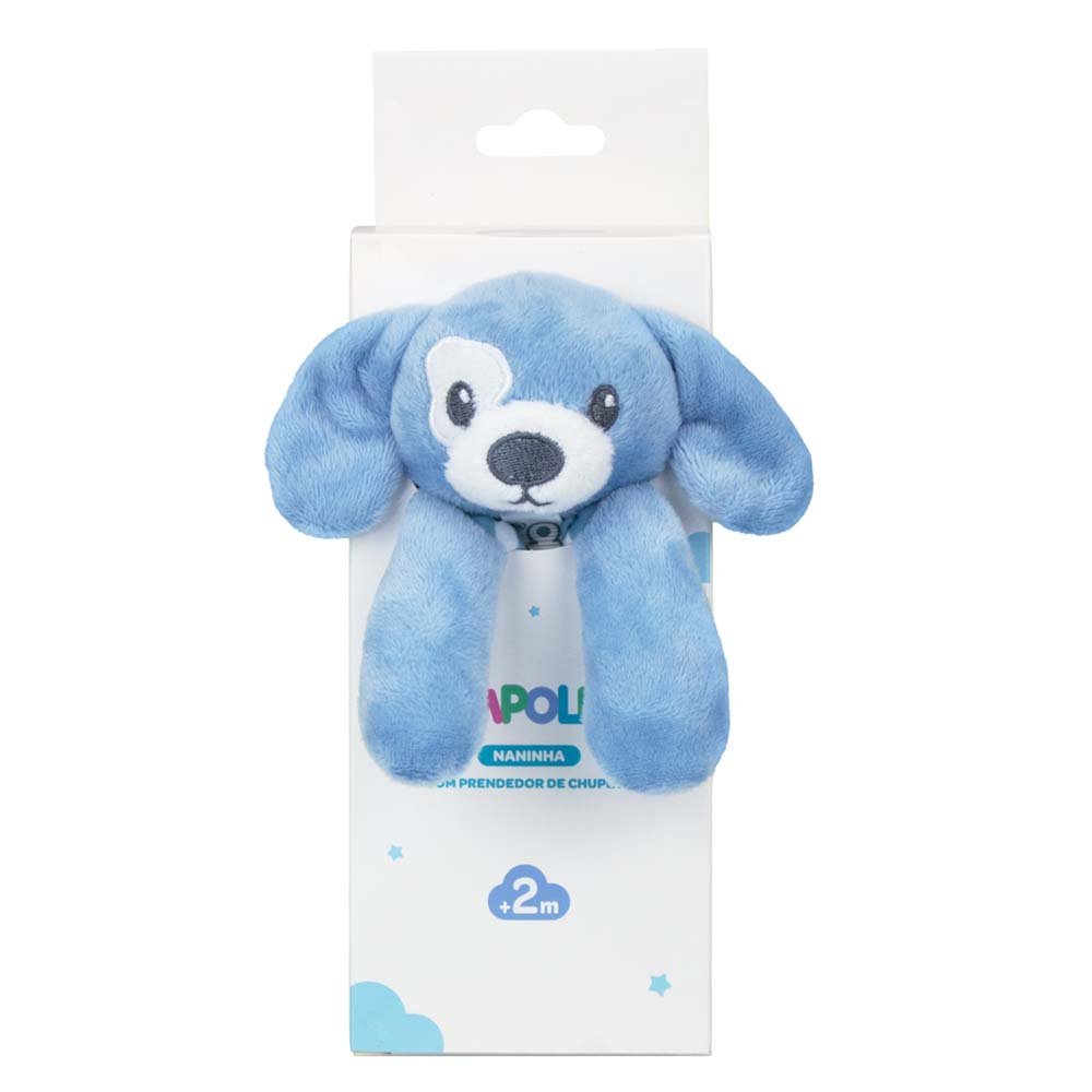 Kit Naninha Com Prendedor De Chupeta Tamanho Único Masculino Pimpolho Com 6 Unidades.