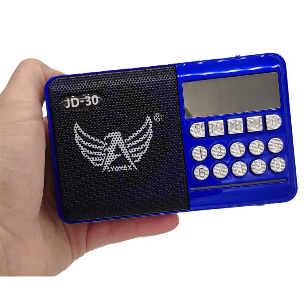 Rádio Digital FM Bluetooth Cartão TF Pen Drive Usb Antena Jogo Futebol Altomex Azul