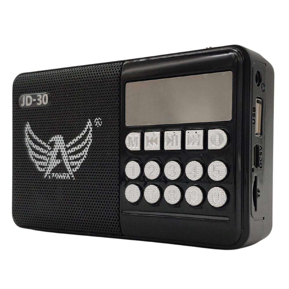 Rádio Digital FM Bluetooth Cartão TF Pen Drive Usb Antena Jogo Futebol Altomex Preto