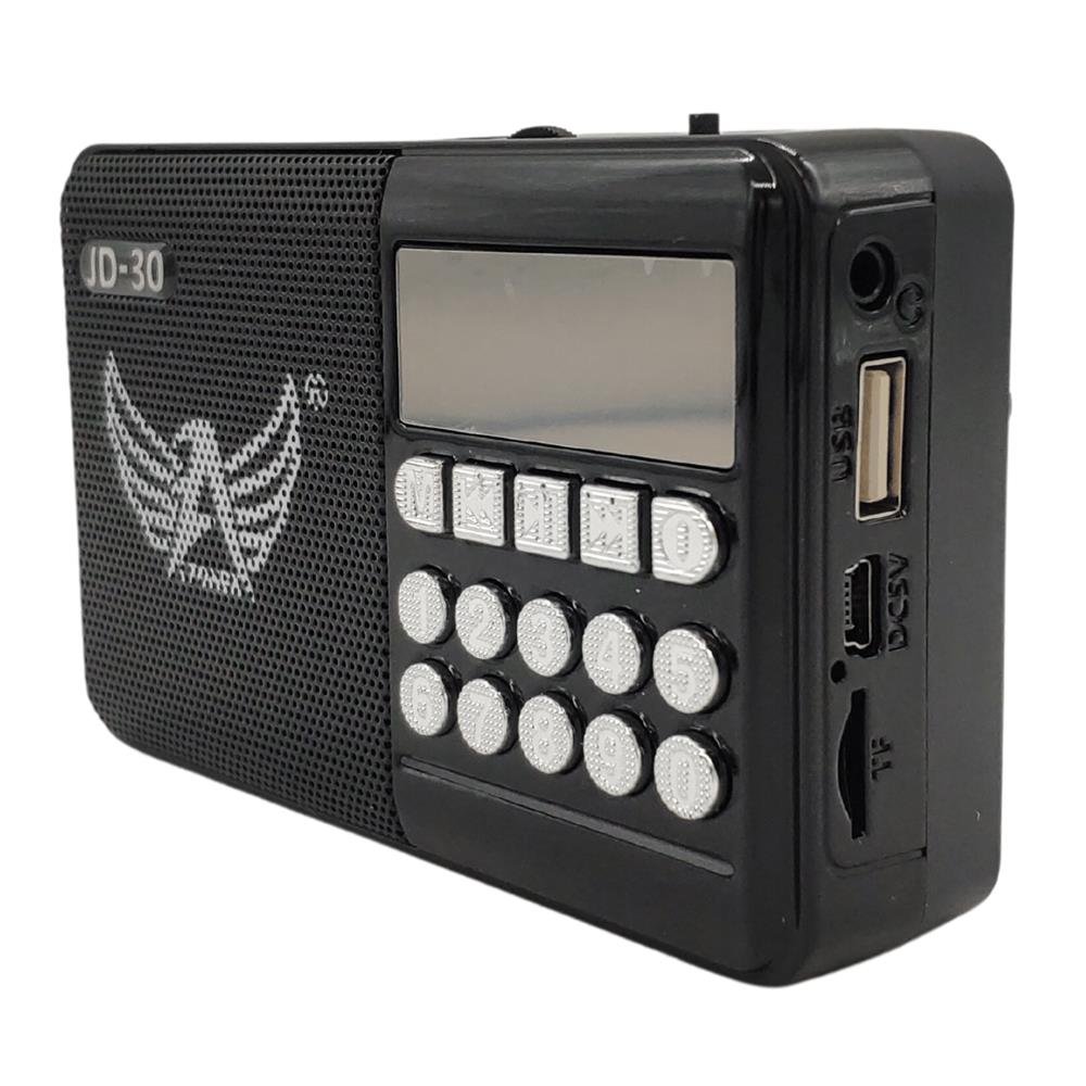 Rádio Digital FM Bluetooth Cartão TF Pen Drive Usb Antena Jogo Futebol Altomex Preto