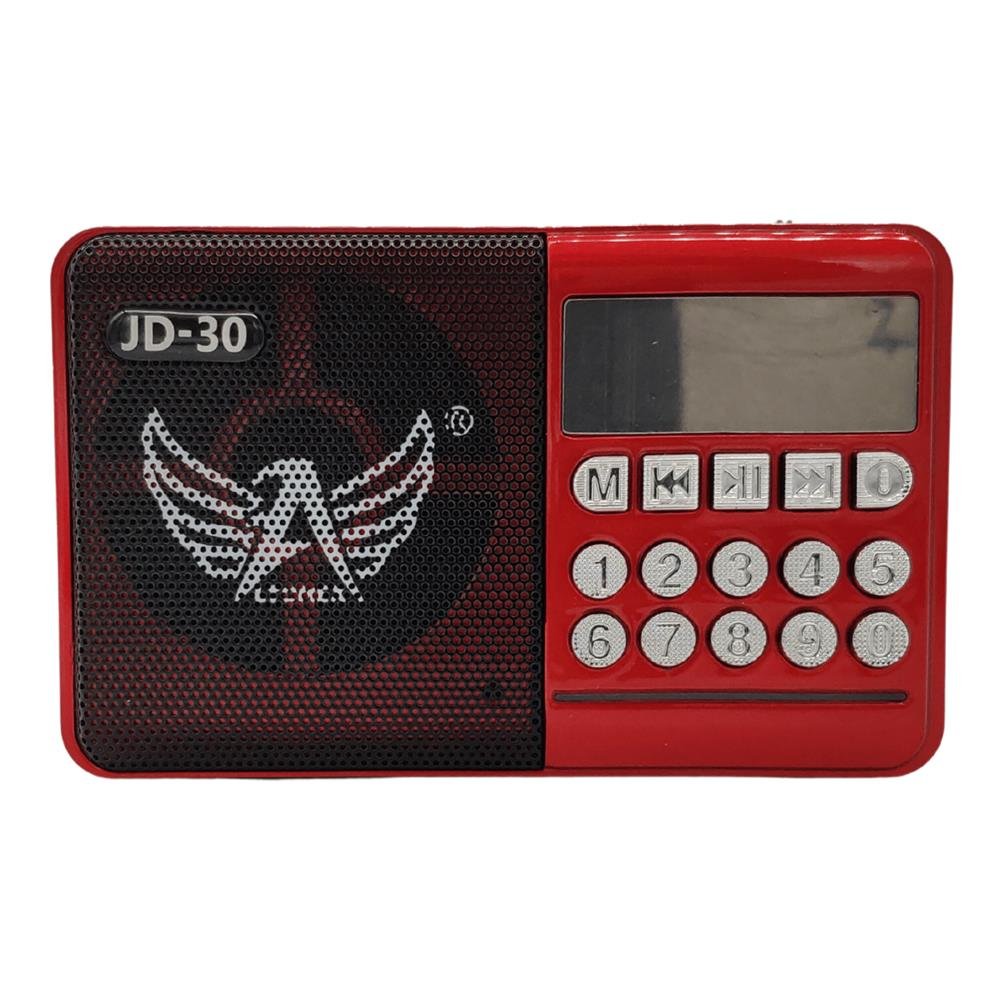 Rádio Digital FM Bluetooth Cartão TF Pen Drive Usb Antena Jogo Futebol Altomex Vermelho