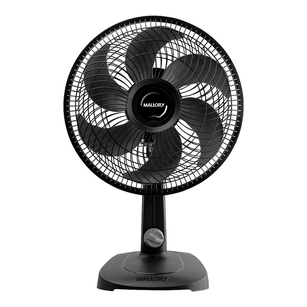 Ventilador Mesa Mallory Compact 30cm com 3 Velocidades Preto 220V