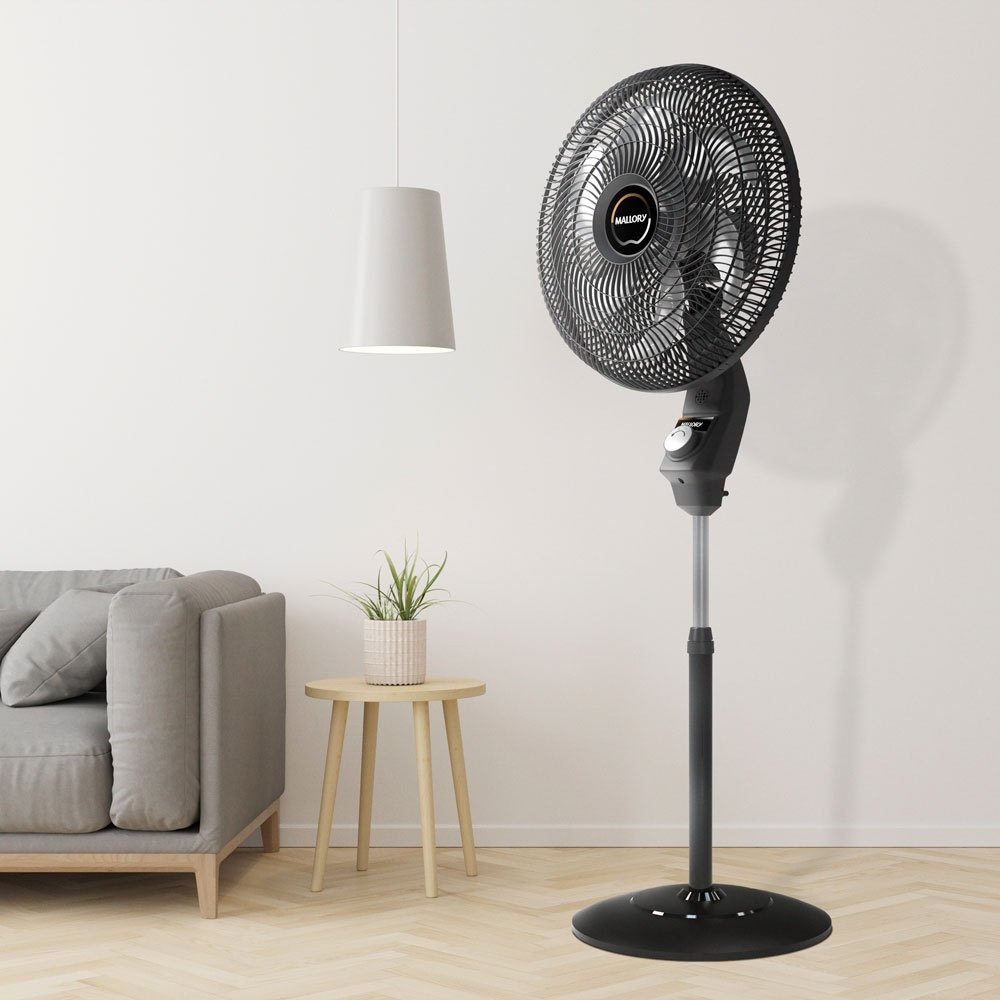 Ventilador Coluna Mallory EOLO TS+ 40cm com 3 Velocidades Preto/Grafite 220V