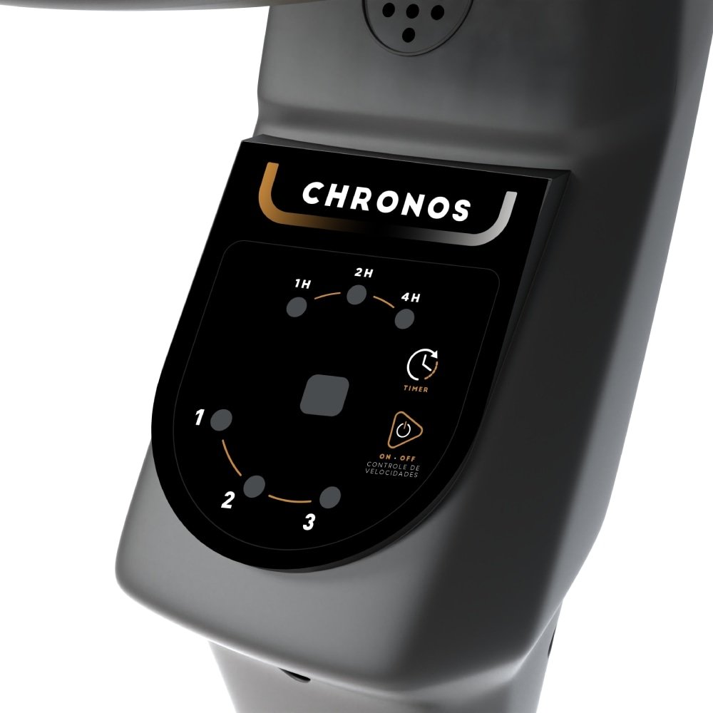 Ventilador Coluna Mallory Chronos  126W TS+ 6 Pás 40cm com 3 Velocidades Preto/Grafite 110v