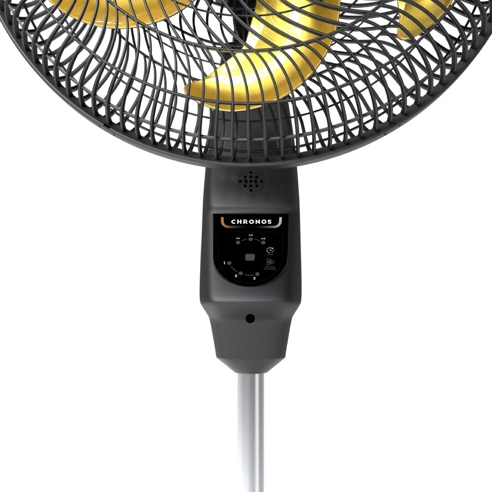 Ventilador Coluna Mallory Chronos 126W TS+ 6 Pás 40cm com 3 Velocidades Preto/Dourado 220V