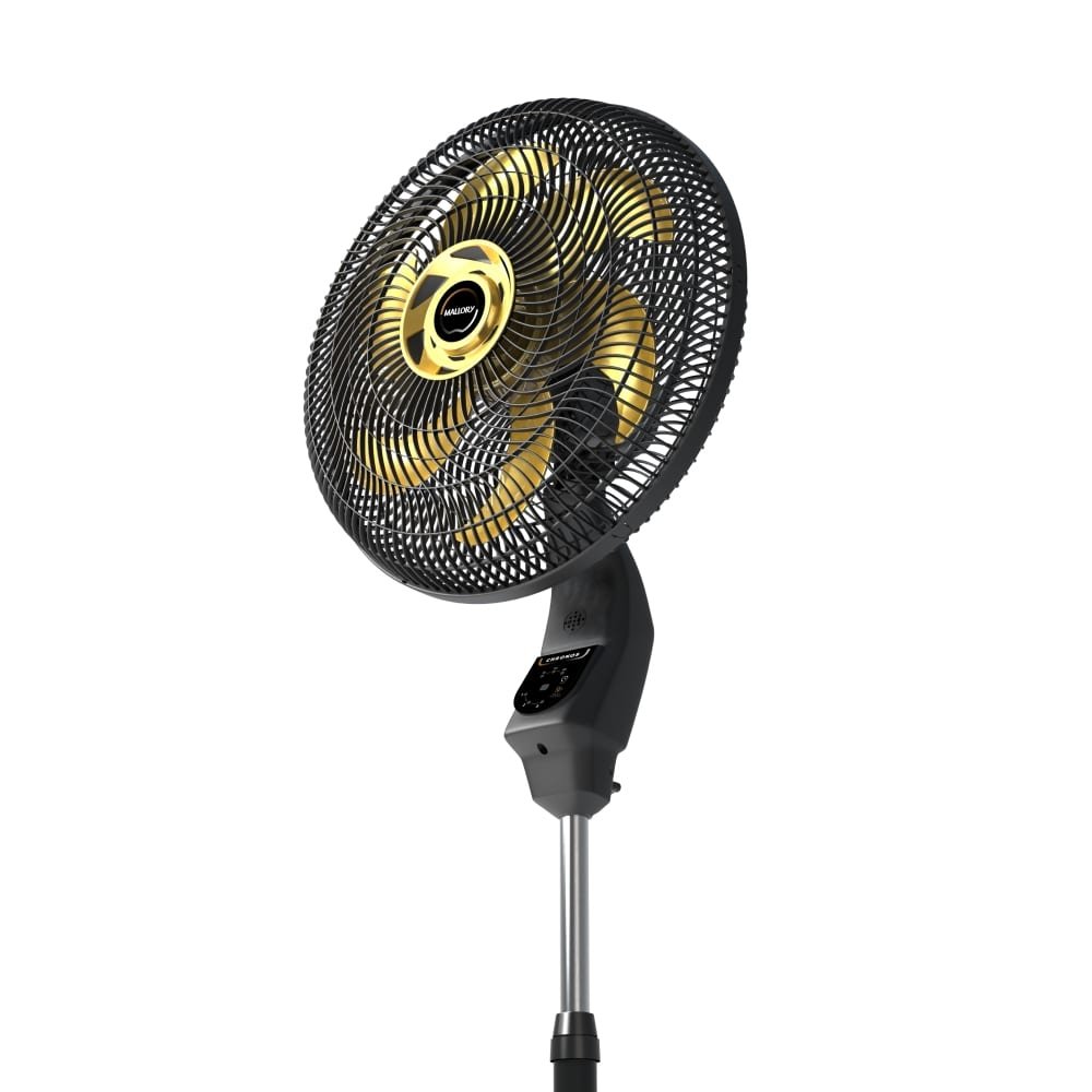 Ventilador Coluna Mallory Chronos 126W TS+ 6 Pás 40cm com 3 Velocidades Preto/Dourado 220V