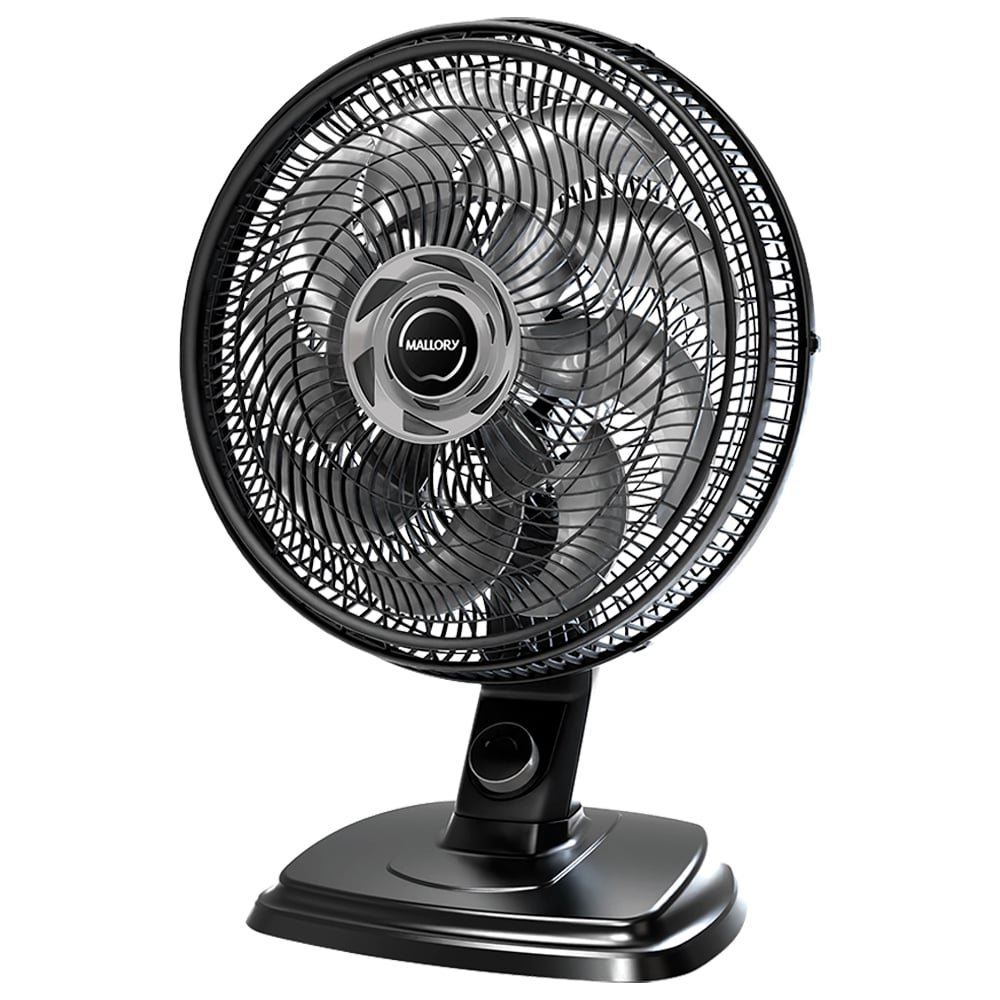 Ventilador Mesa Mallory EGEO 2 em 1, 40cm com 3 Velocidades, Preto, 110V
