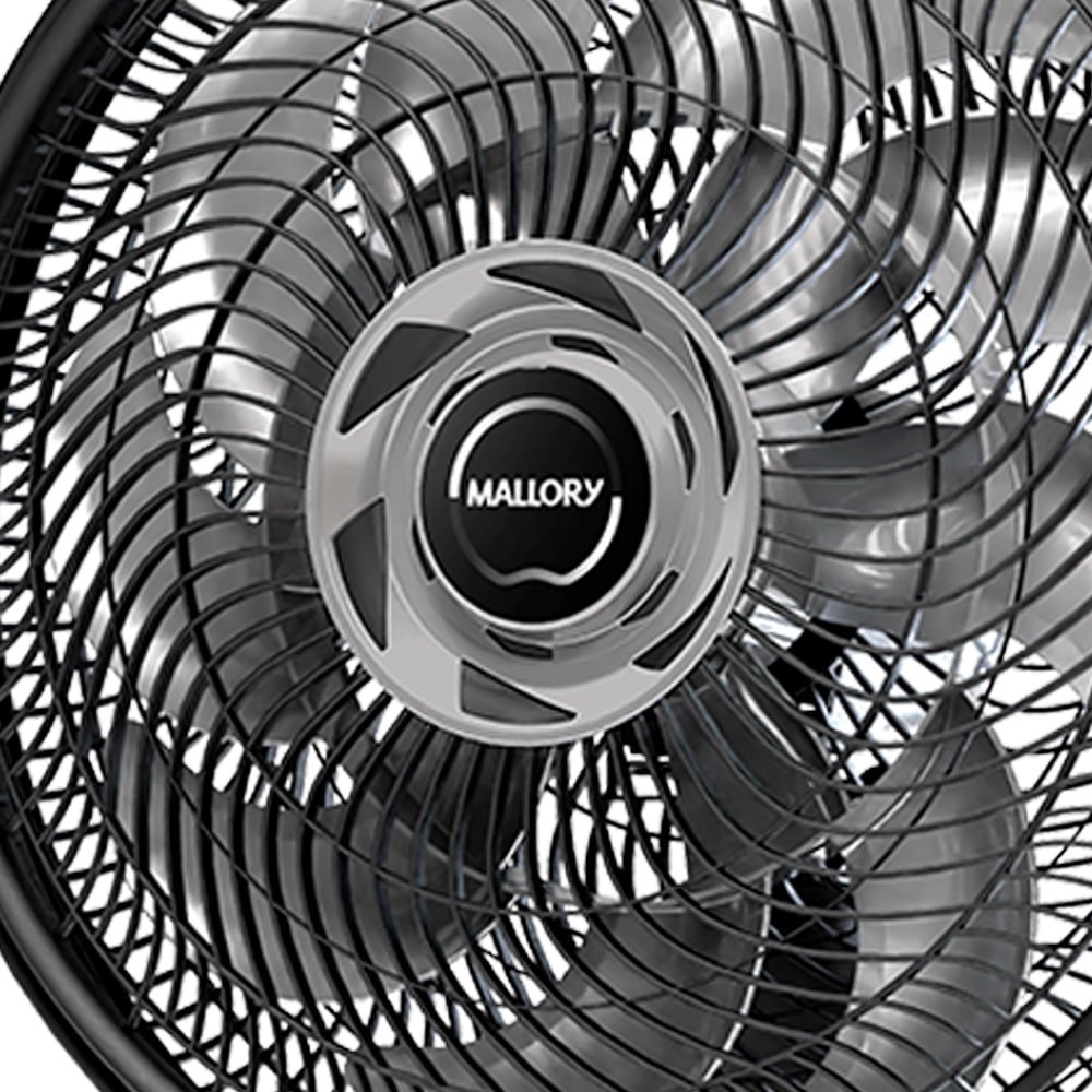 Ventilador Mesa Mallory EGEO 2 em 1, 40cm com 3 Velocidades, Preto, 110V