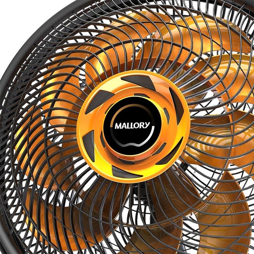 Ventilador Mesa Mallory EGEO 2 em 1, 40cm com 3 Velocidades, Preto, 220V