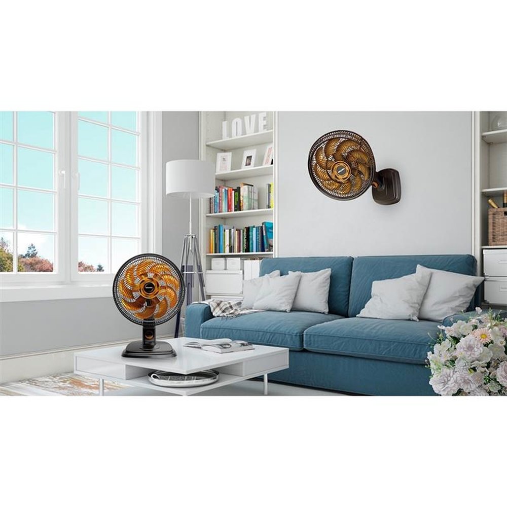 Ventilador Mesa Mallory EGEO 2 em 1, 40cm com 3 Velocidades, Preto, 220V