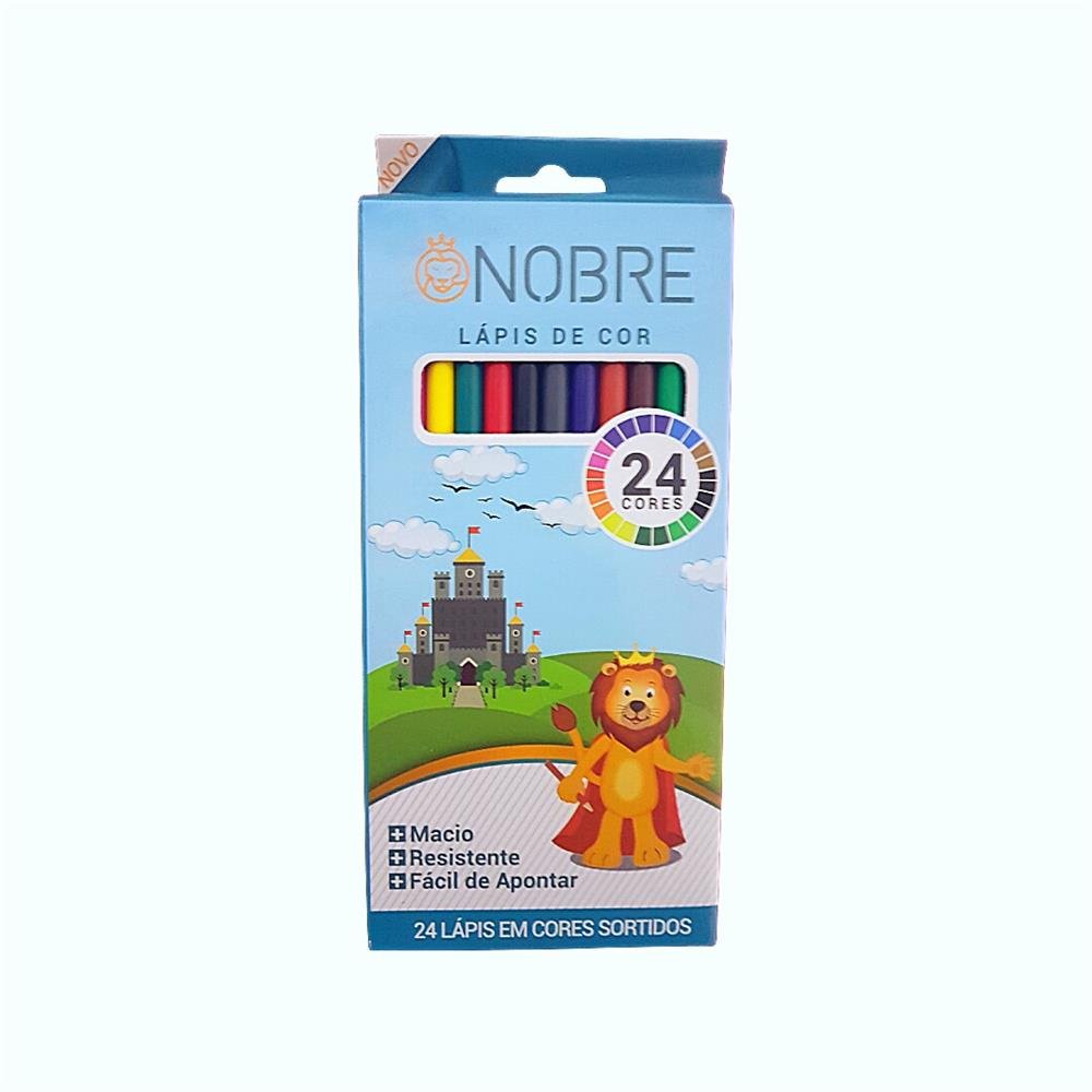 Lapis de Cor Nobre Grande Com 24 Cores