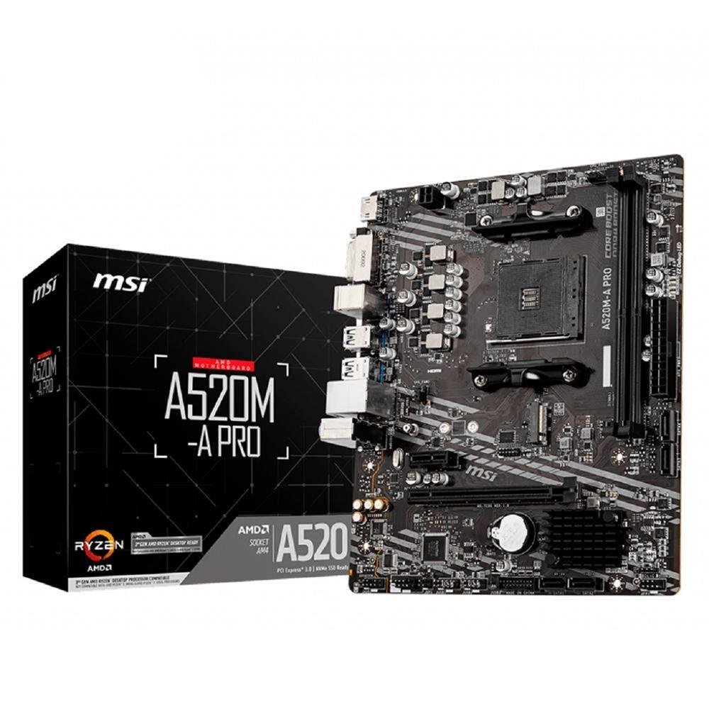 Placa Mãe Msi A520m-A Pro Amd Am4 Matx Ddr4