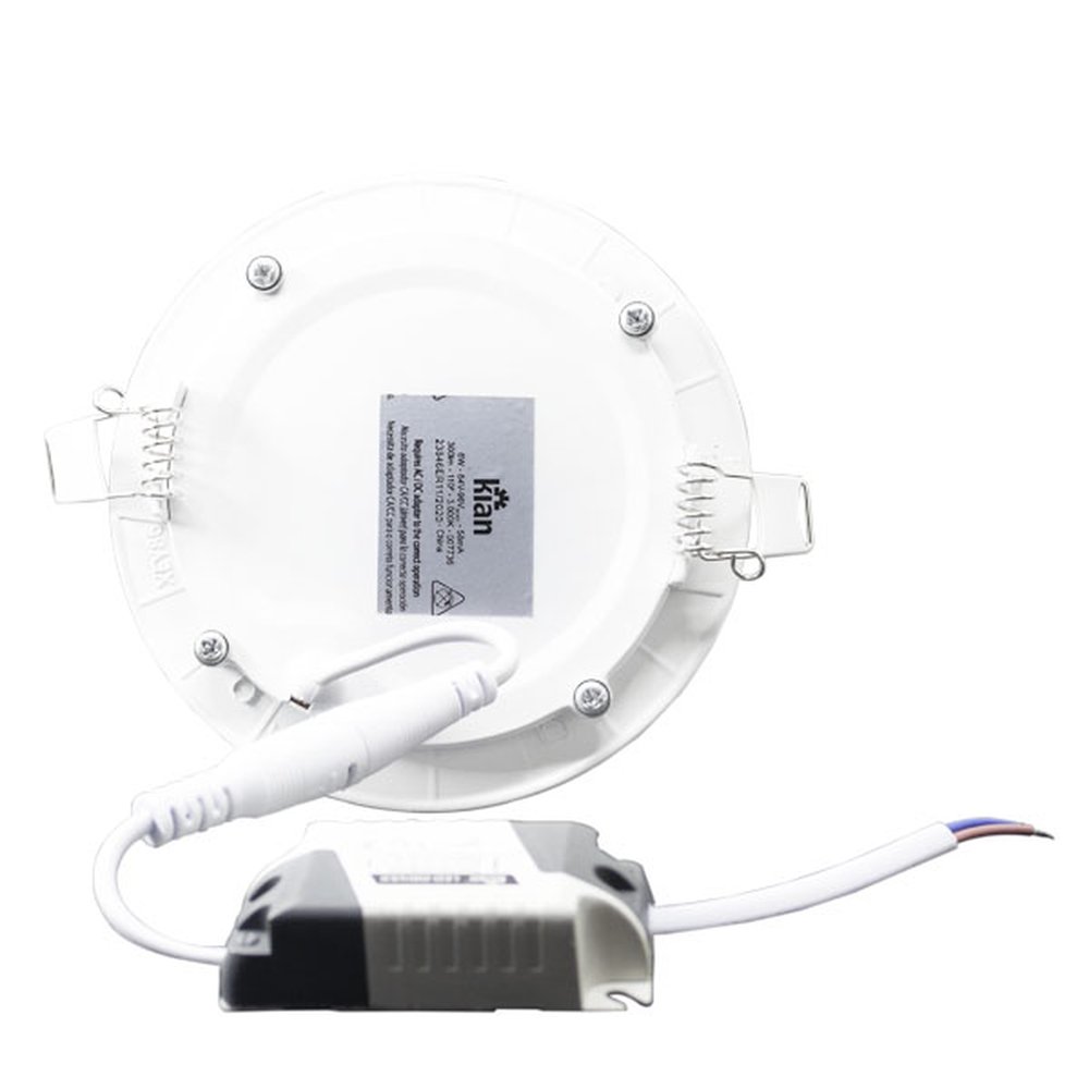 Luminária Led Slim Redonda Embutir 6W 6.000K Branca Fria Bivolt Kian
