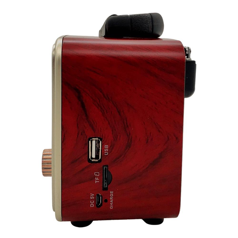 Radio Retro Bluetooth Antigo Fm Am Sw Recarregável Pendrive USB Cartão SD Dourado