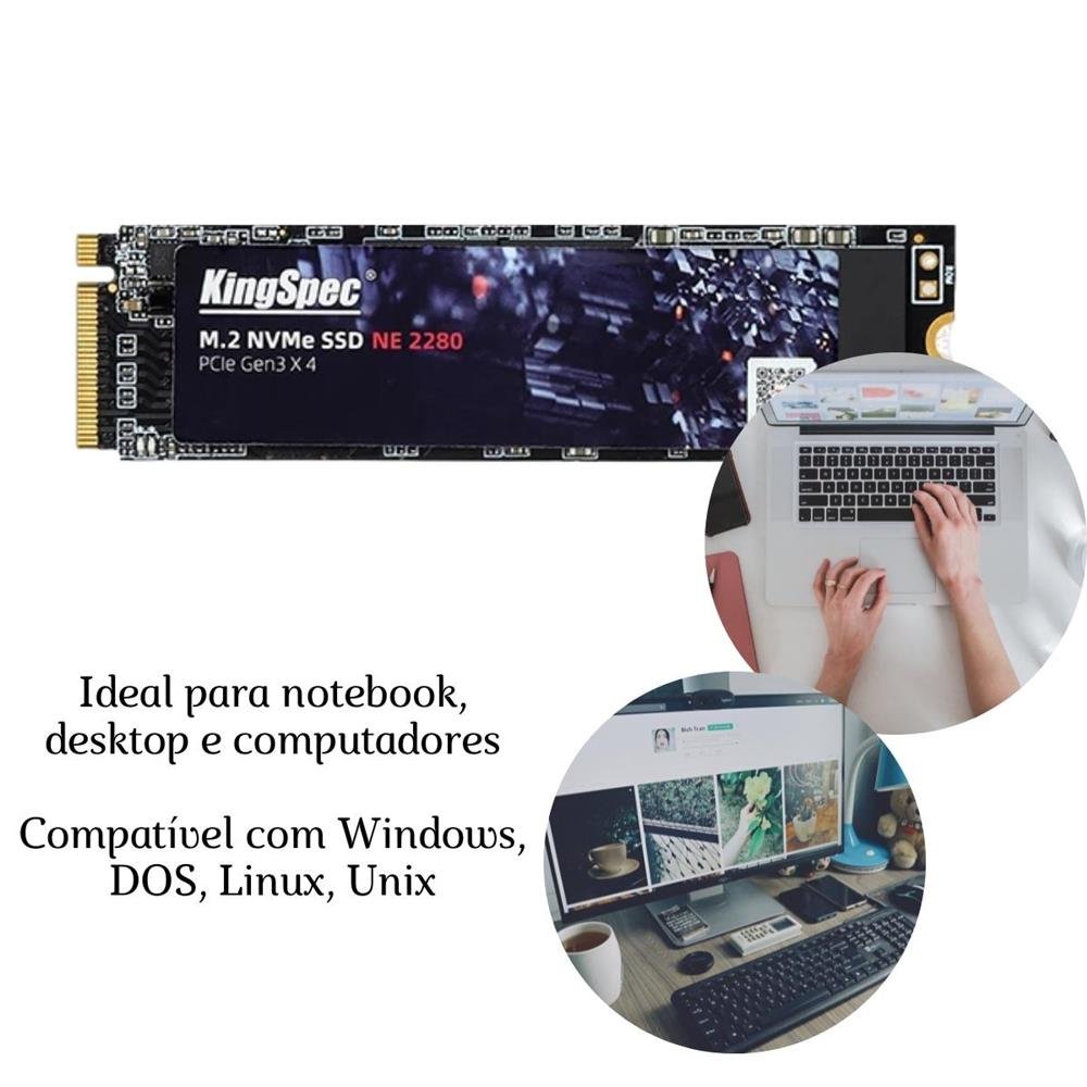 Ssd M2 Nvme Kingspec 2280 PCIe 512gb