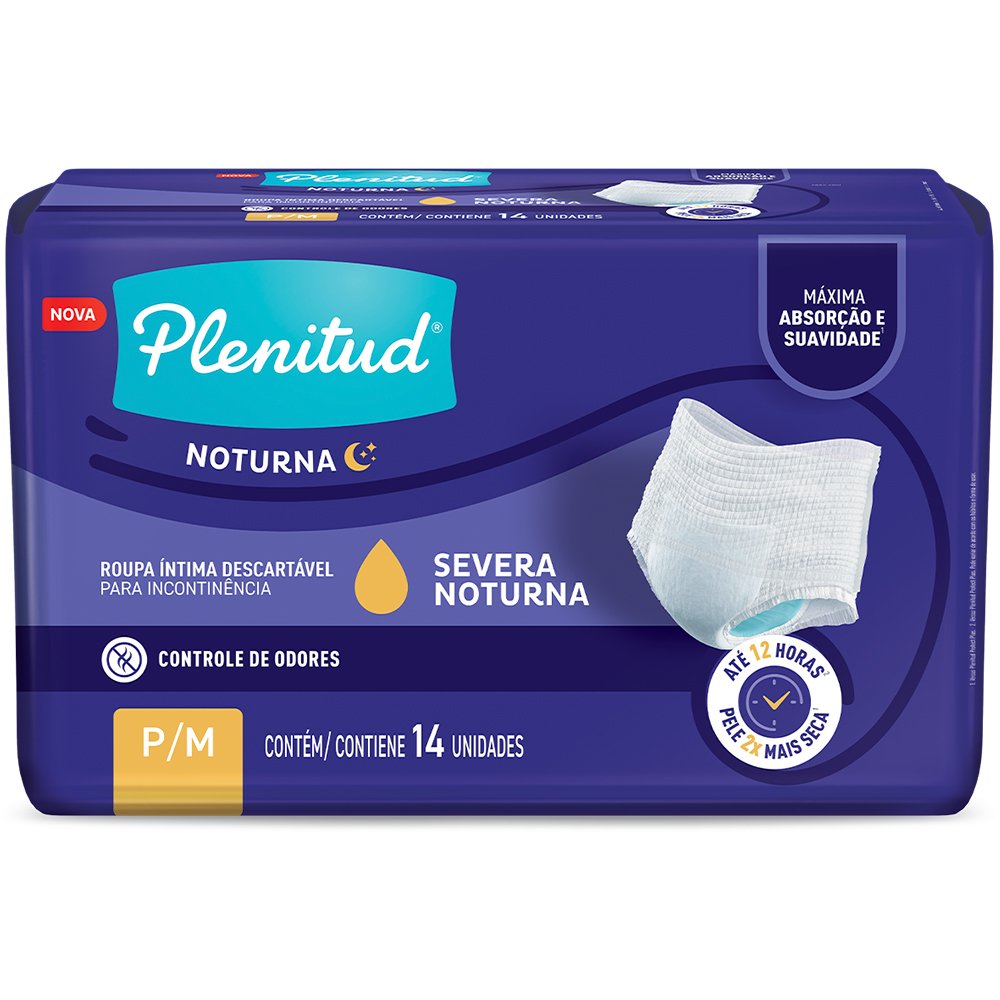 Fralda Adulta Plenitud Noturna P M 14 Unidades