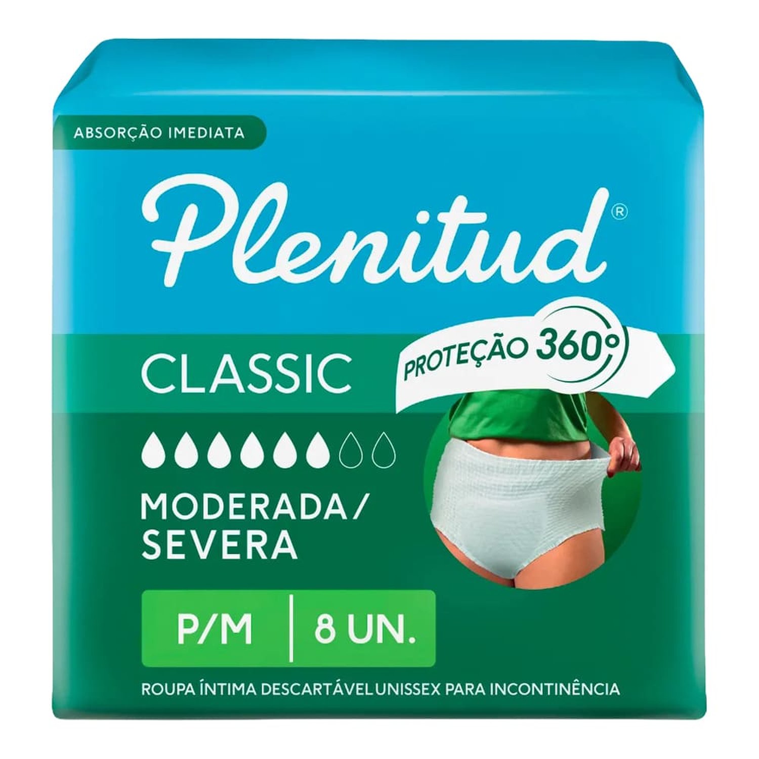 Roupa Íntima Plenitud Classic P/M Com 8