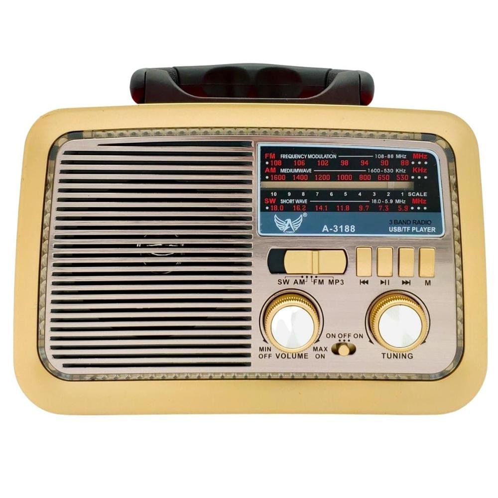 Rádio Retro Vintage Estilo Antigo Usb Bluetooth Fm Am Bivolt Marrom Escuro