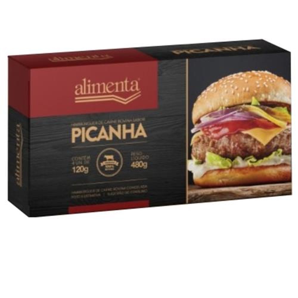 Hambúrguer de Carne Bovina Sabor Picanha 120G
