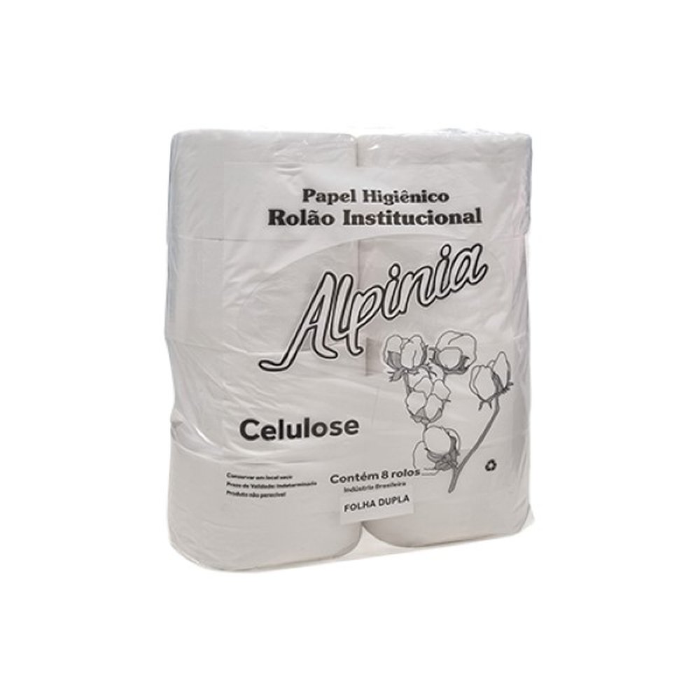 Papel Higienico Insititucional Folha Dupla Alpinia 8x200m