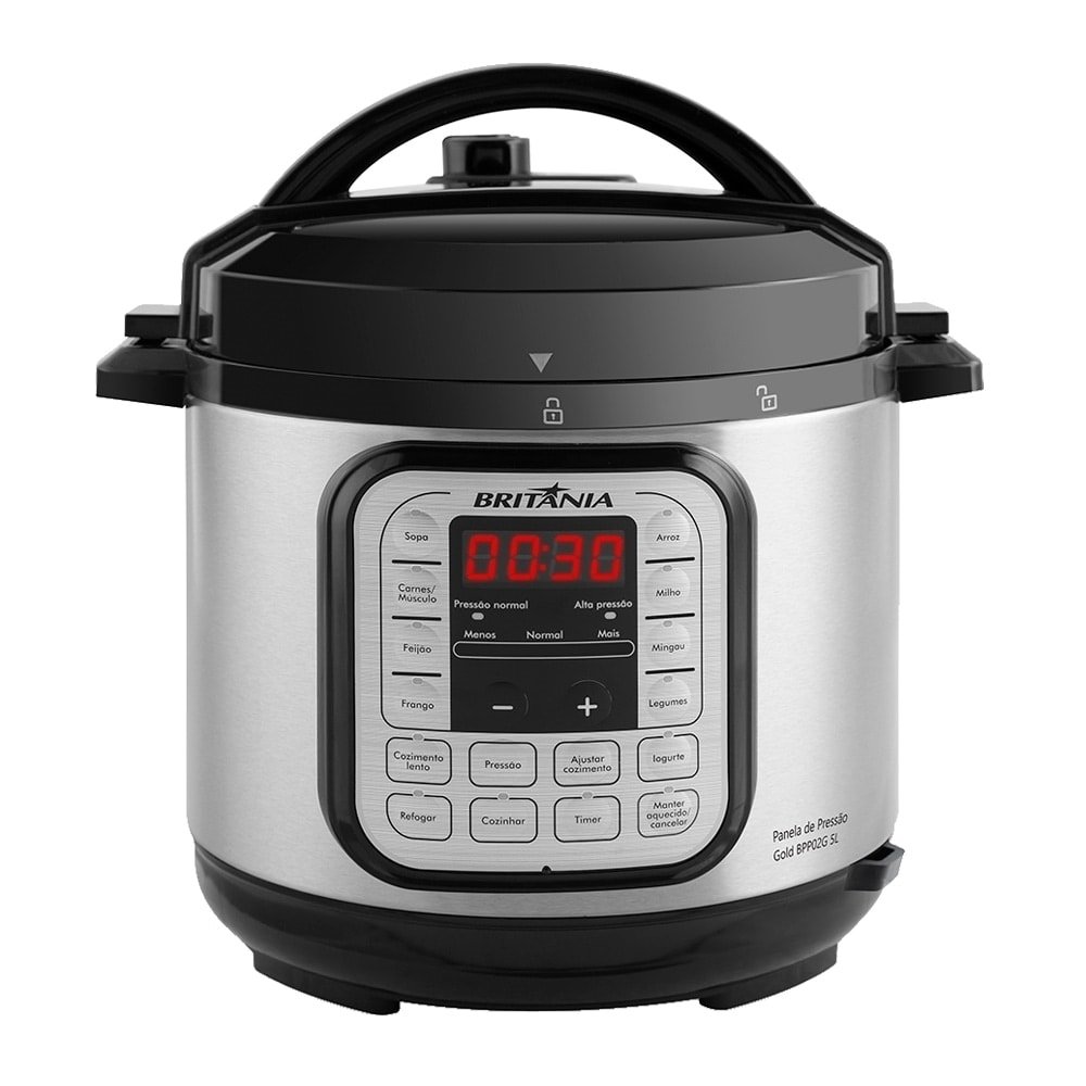 Panela Elétrica de Pressão Britânia BPP02G 5 Litros Inox 110V